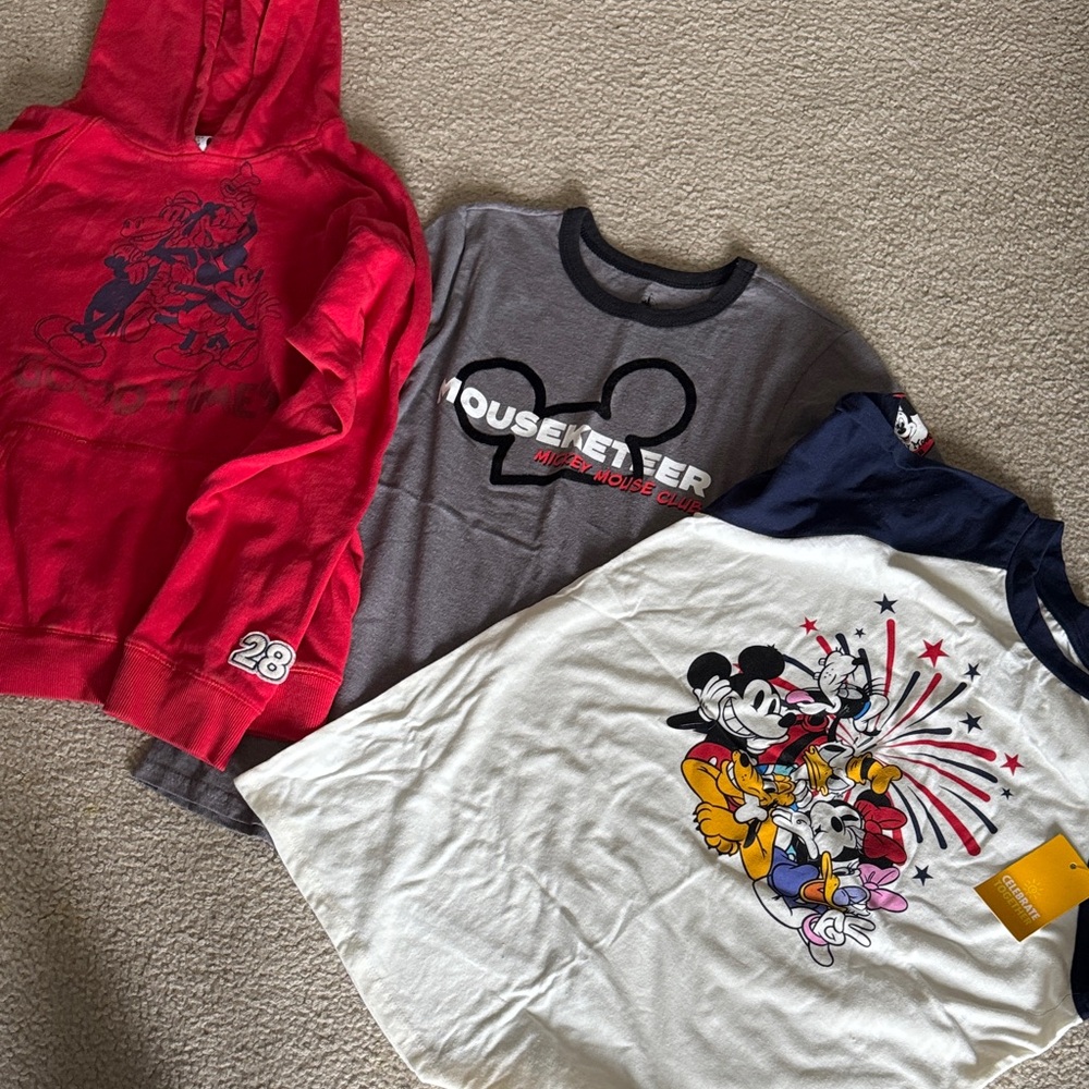 Disney Mickey & Friends Kids Tee and Hooded Top Bundle